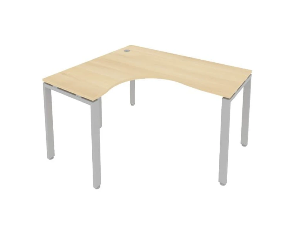 Стол криволинейный левый на П-образном м/к 140x120x75 Метал Систем / Metal System