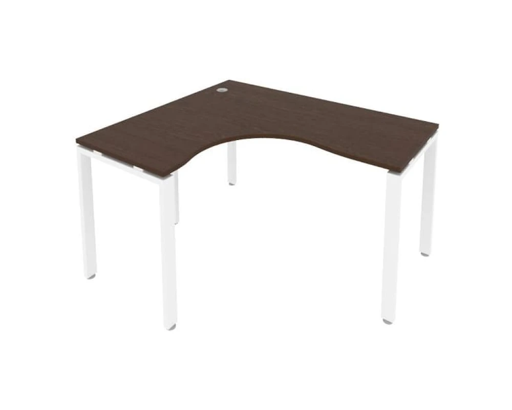 Стол криволинейный левый на П-образном м/к 140x120x75 Метал Систем / Metal System