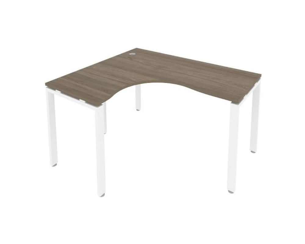 Стол криволинейный левый на П-образном м/к 140x120x75 Метал Систем / Metal System