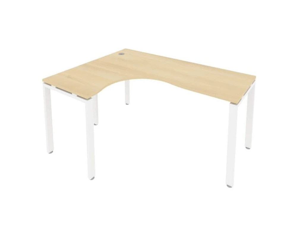 Стол криволинейный левый на П-образном м/к 160x120x75 Метал Систем / Metal System