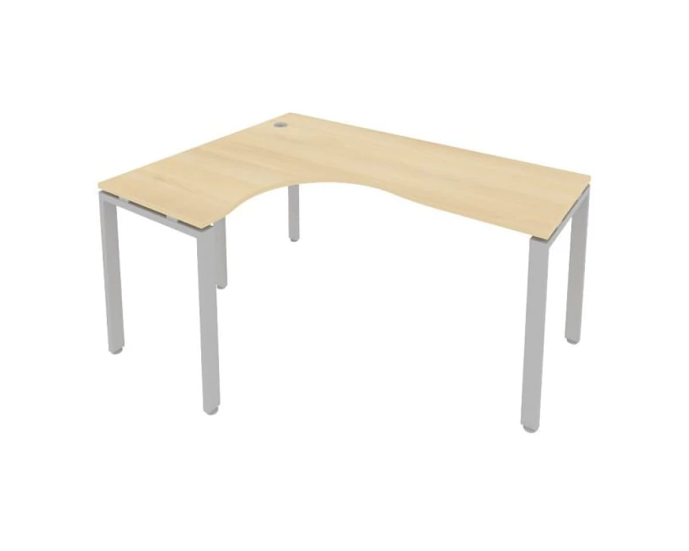 Стол криволинейный левый на П-образном м/к 160x120x75 Метал Систем / Metal System