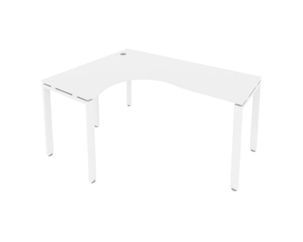 Стол криволинейный левый на П-образном м/к 160x120x75 Метал Систем / Metal System