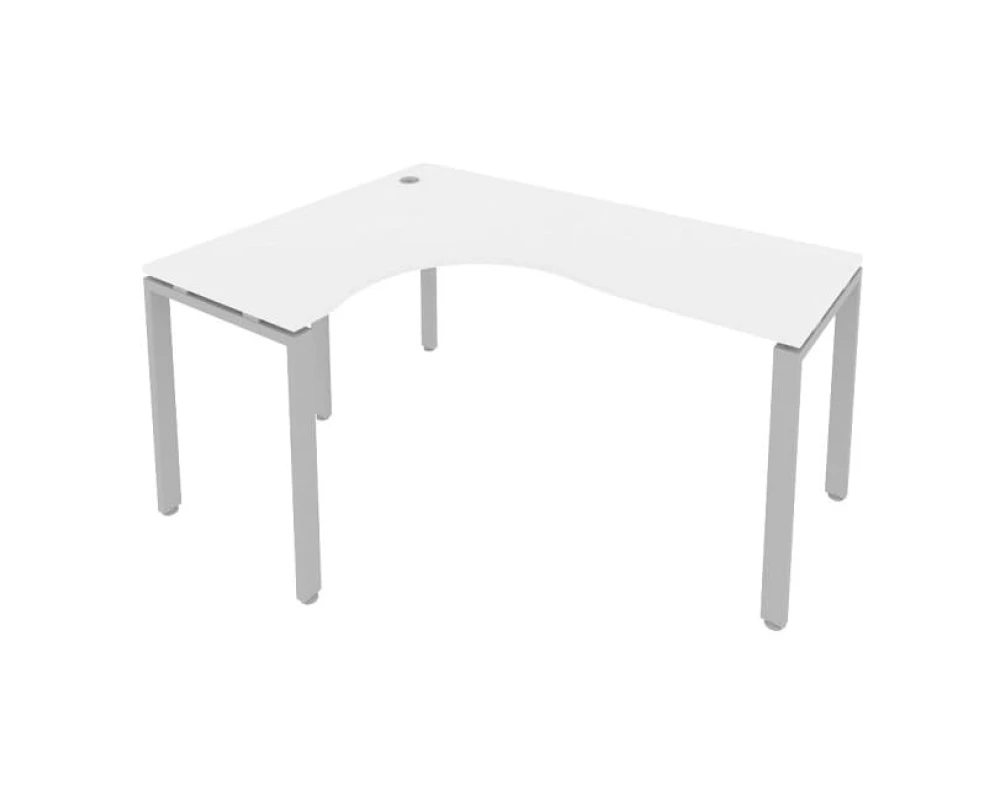 Стол криволинейный левый на П-образном м/к 160x120x75 Метал Систем / Metal System