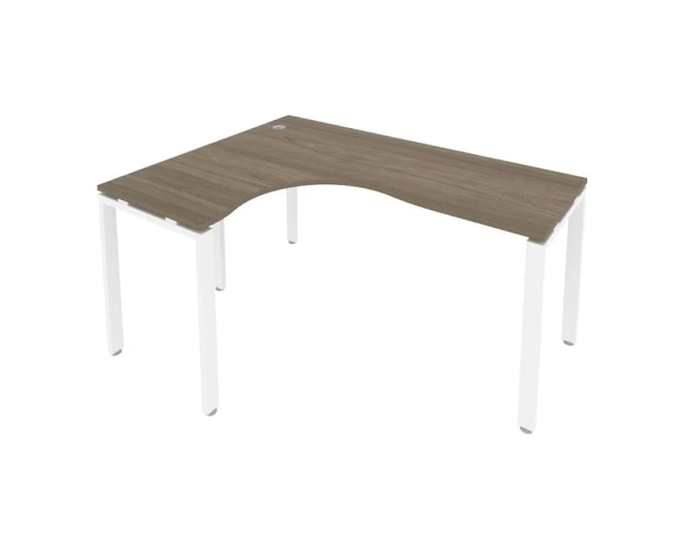 Стол криволинейный левый на П-образном м/к 160x120x75 Метал Систем / Metal System