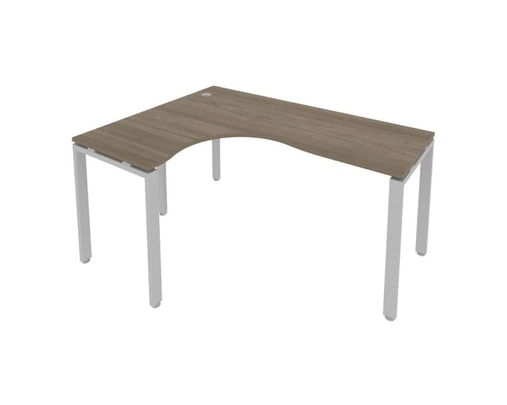 Стол криволинейный левый на П-образном м/к 160x120x75 Метал Систем / Metal System