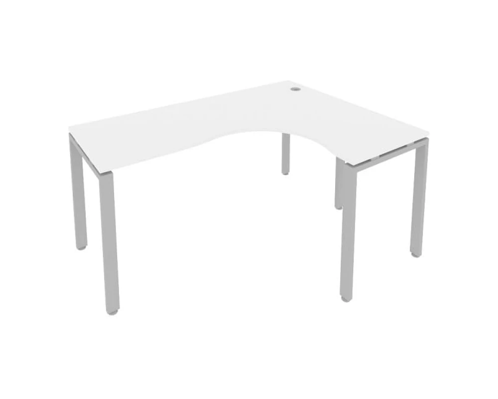 Стол криволинейный правый на П-образном м/к 160x120x75 Метал Систем / Metal System