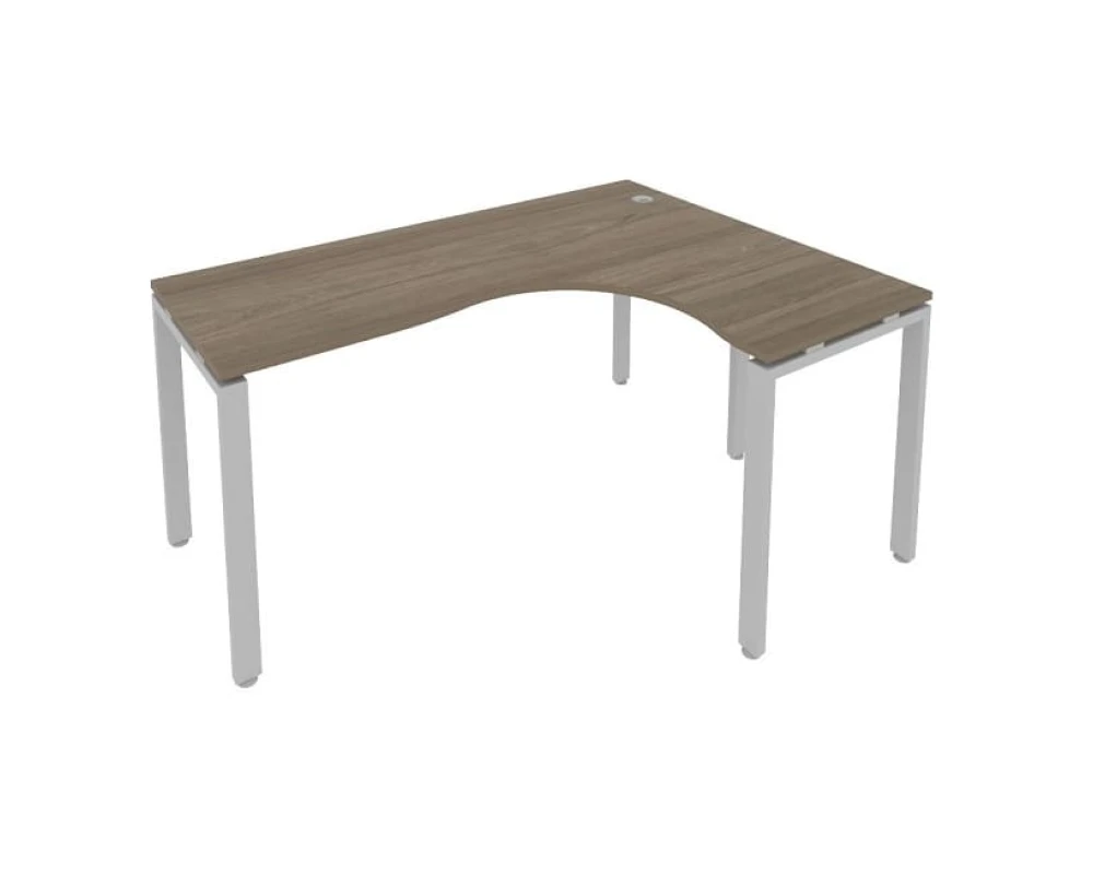 Стол криволинейный правый на П-образном м/к 160x120x75 Метал Систем / Metal System