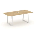 Тиквуд светлый/Металл белый/Белая заглушка