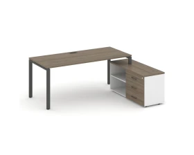 Стол письменный с греденцией правой на П-образном каркасе 1780x1480x750 Стайл Проджект Директ / Style Project Direct images
