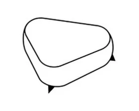 Пуф маленький треугольный Prizma images