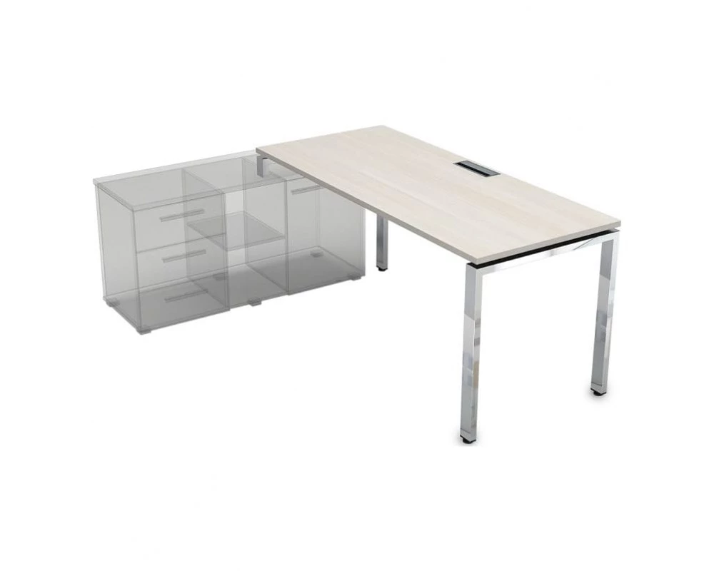 Стол рабочий прямолинейный три опоры, левый (1600*900*750) НСТЛ-П.994 Gloss Line