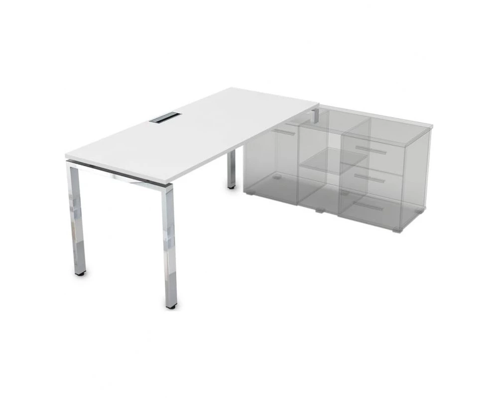 Стол рабочий прямолинейный три опоры, правый (1600*900*750) НСТП-П.994 Gloss Line