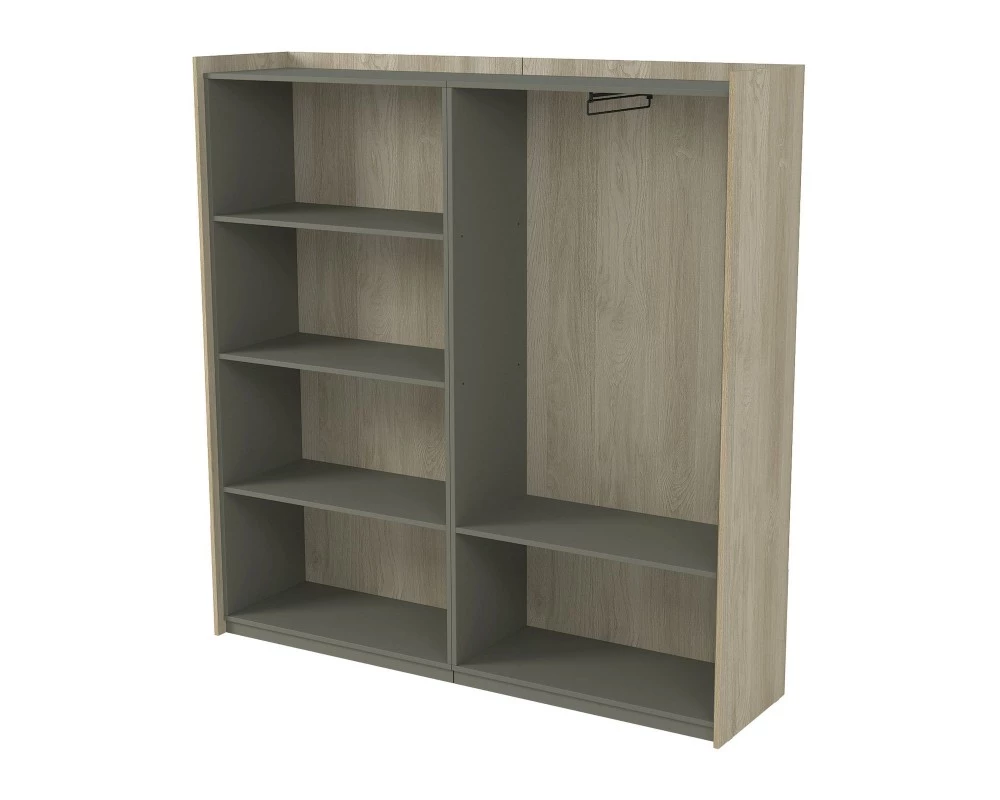 Шкаф высокий комбинированный, двусоставный (1768x460x1828) Magnetic