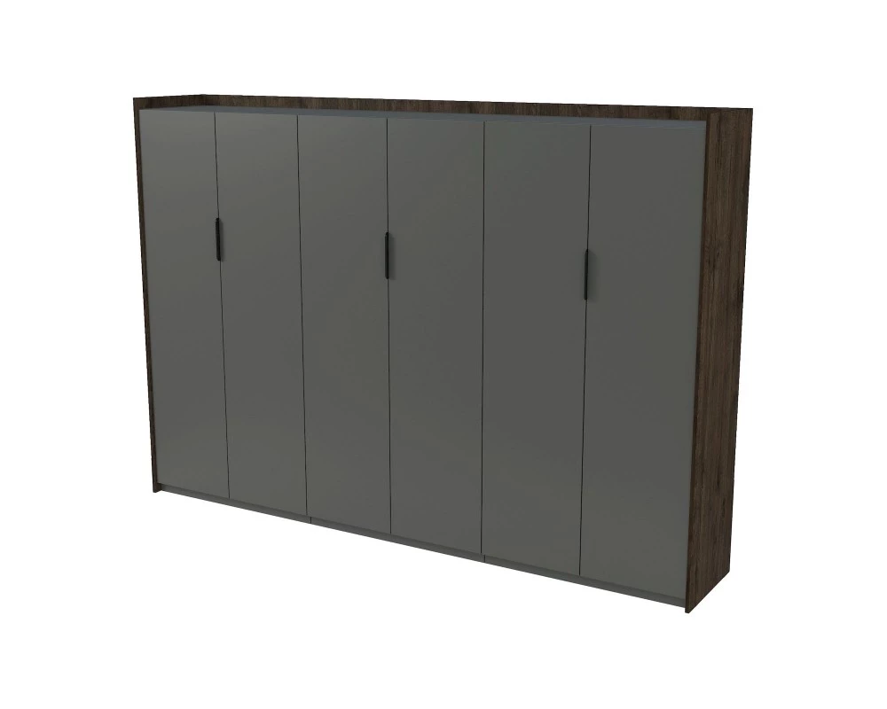 Шкаф высокий, комбинированный, трехсоставный (2636x460x1828) Magnetic