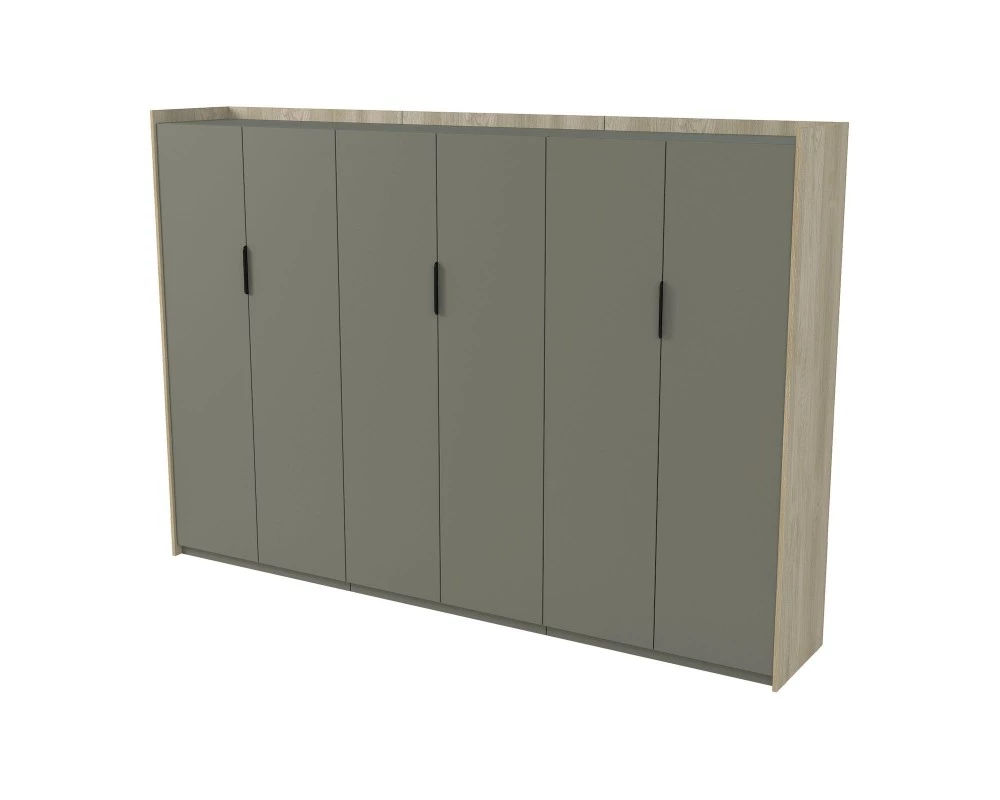 Шкаф высокий, комбинированный, трехсоставный (2636x460x1828) Magnetic