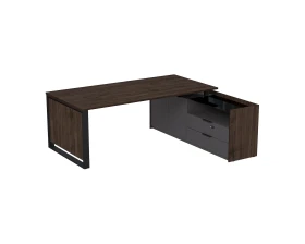 Стол рабочий на опорной двусост тумбе, с ящ, с код замком 2060x1768x750 Magnetic images