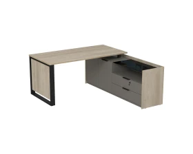 Стол рабочий на опорной двусост тумбе, с ящ, с замком 1660x1768(800)x750 Magnetic images