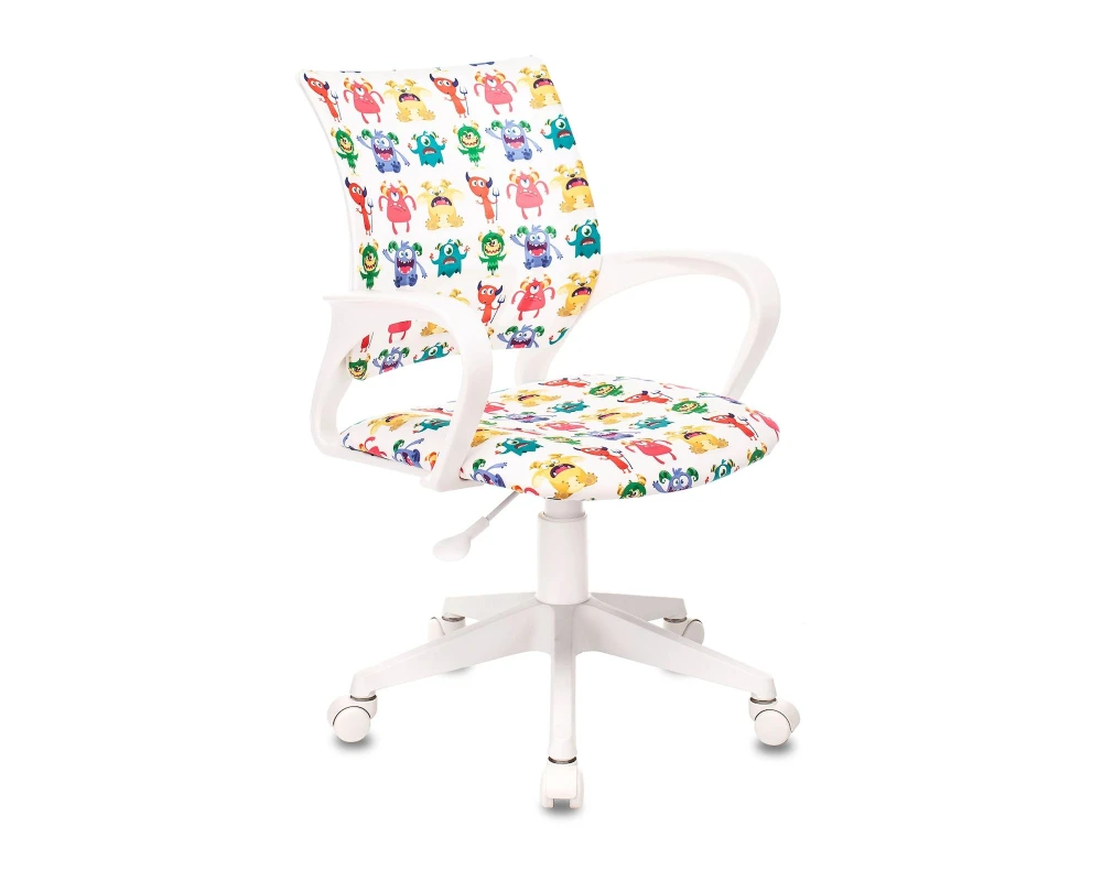 Кресло Бюрократ БЮРОКИДС 1 В / BUROKIDS 1 W Ткань, Белый