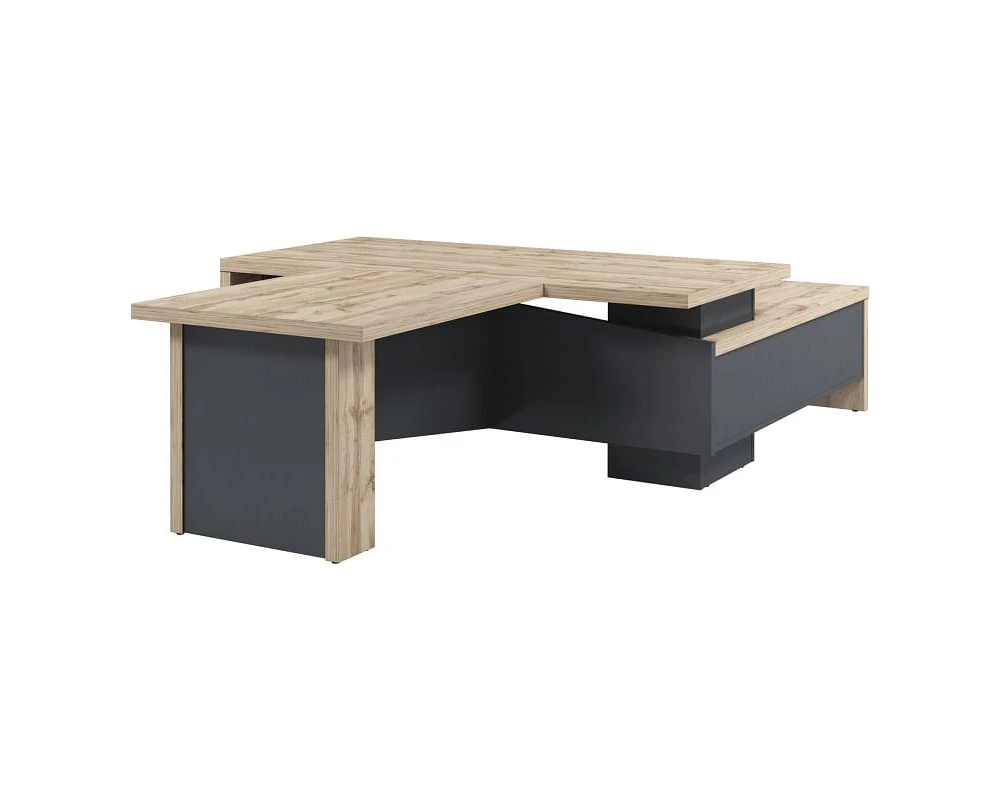 Стол руководителя с опорной тумбой T-820л.0000 Торстон