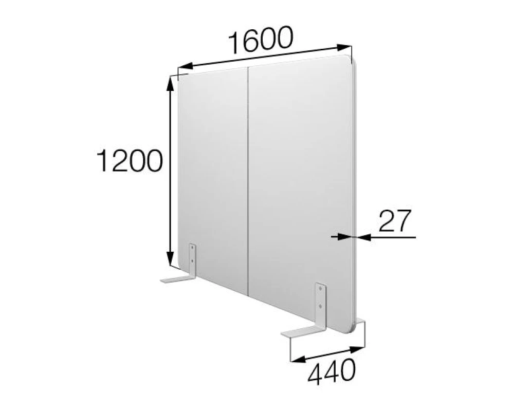 Мобильная прегородка FX-160/120 Фикс MVK