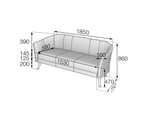 Диван 3-местный Z3 Зара MVK images