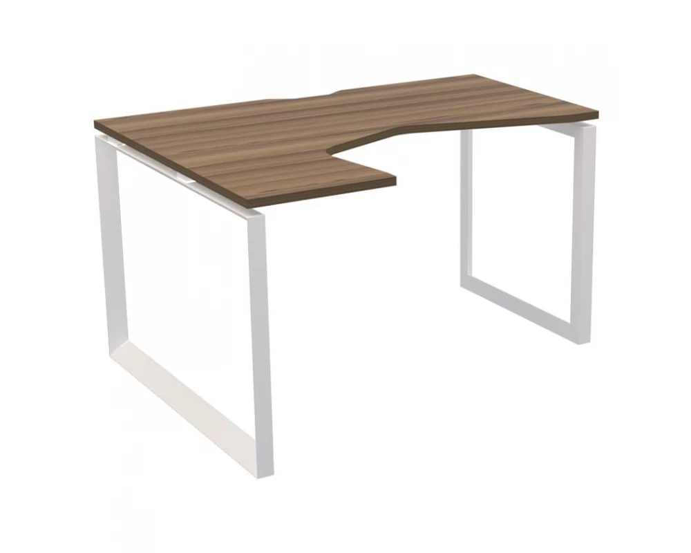 Стол эргономичный левый на металлокаркасе НТМП.О-040.ЛВ Аргентум