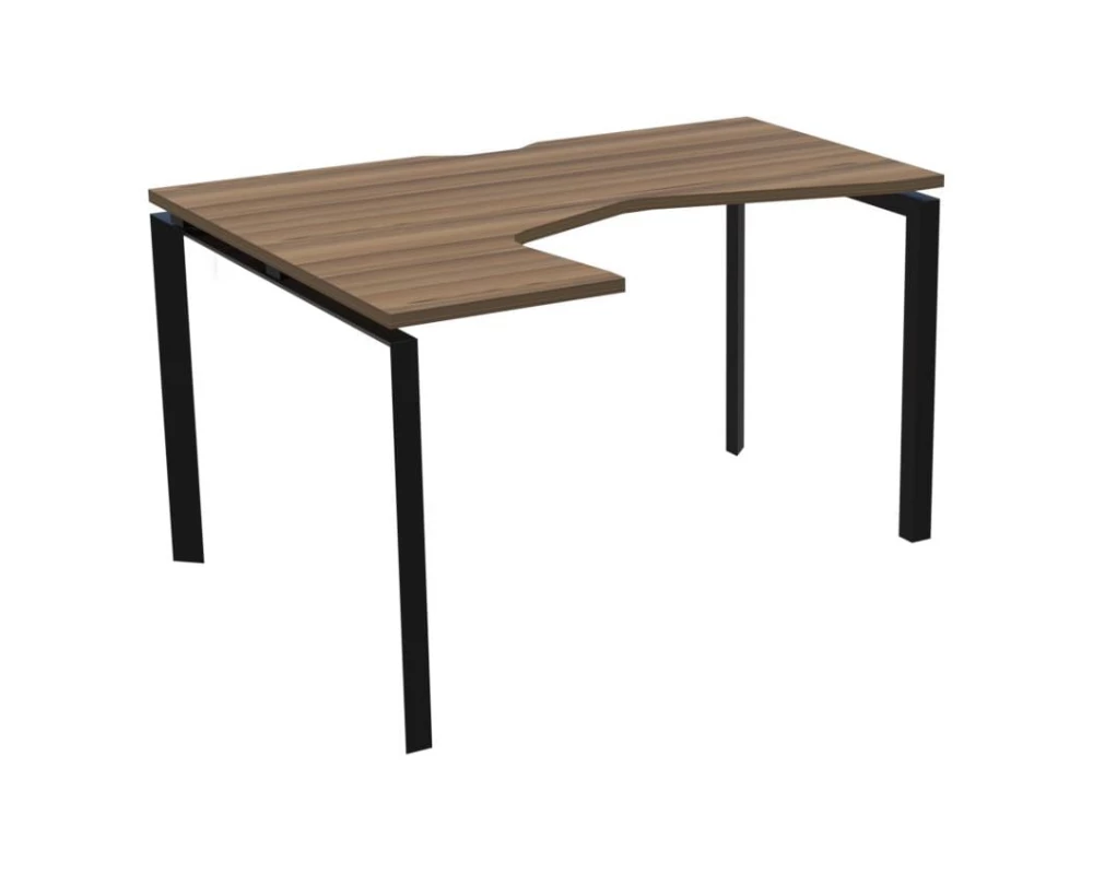 Стол эргономичный левый на металлокаркасе НТМП.П-040.ЛВ Аргентум